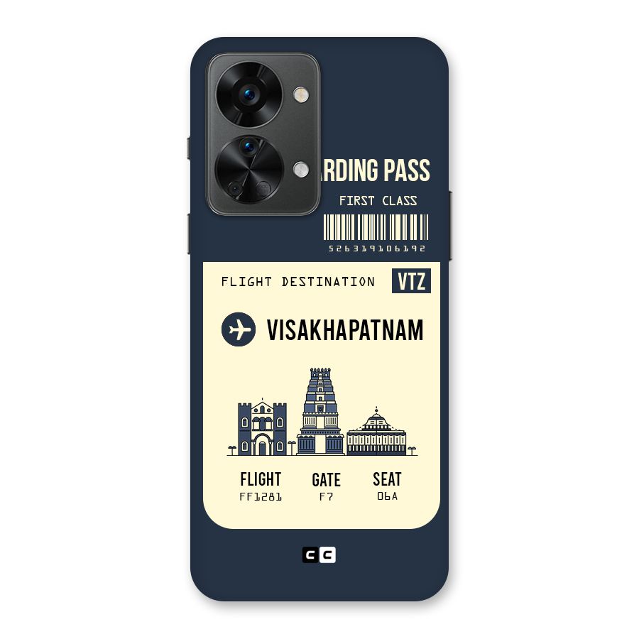 Vishakapatnam Boarding Pass Back Case for OnePlus Nord 2T