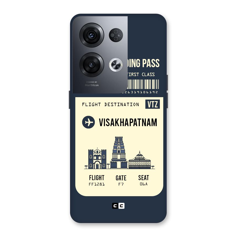 Vishakapatnam Boarding Pass Back Case for Oppo Reno8 Pro 5G