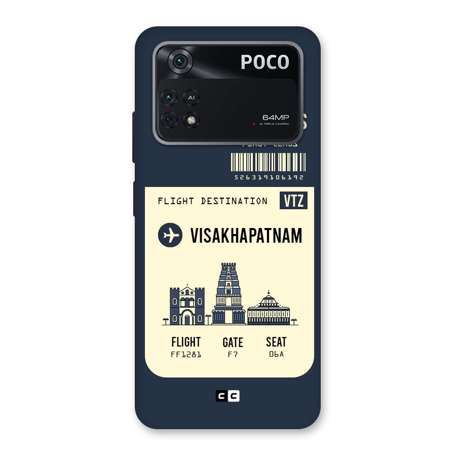Vishakapatnam Boarding Pass Back Case for Poco M4 Pro 4G