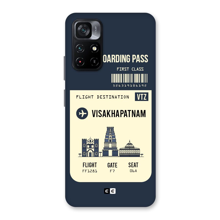Vishakapatnam Boarding Pass Back Case for Poco M4 Pro 5G