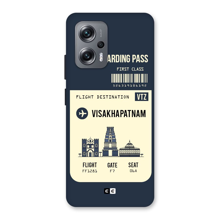 Vishakapatnam Boarding Pass Back Case for Redmi K50i