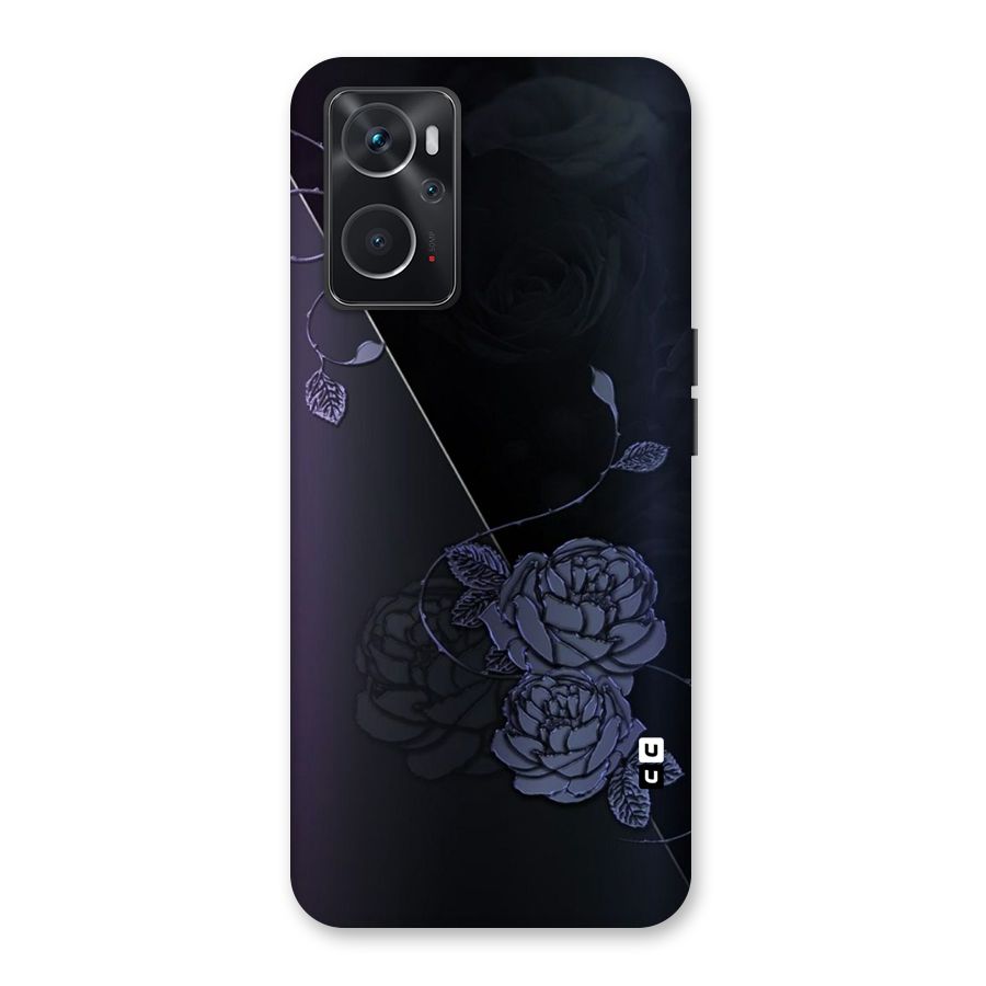 Voilet Floral Design Back Case for Oppo K10 4G