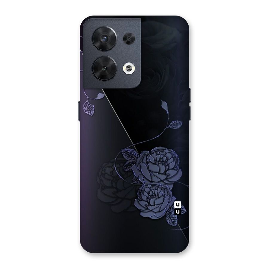 Voilet Floral Design Back Case for Oppo Reno8 5G