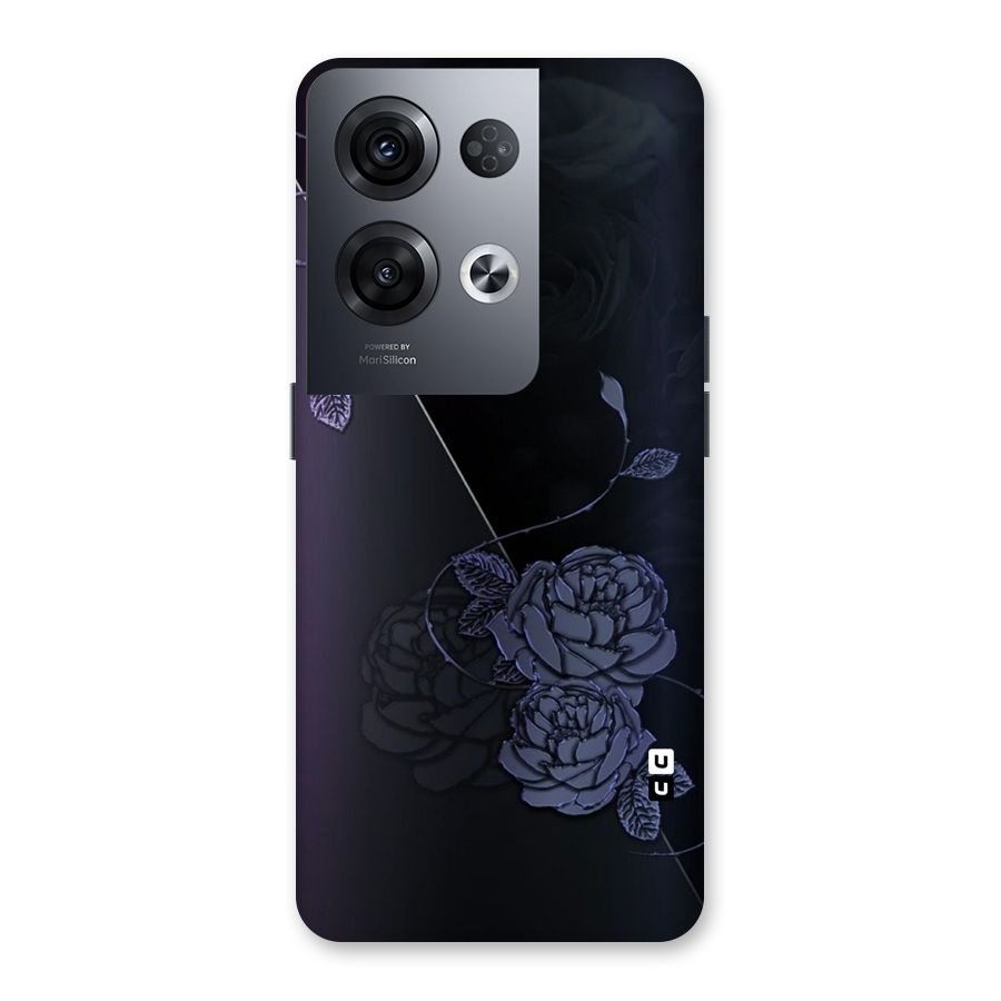 Voilet Floral Design Back Case for Oppo Reno8 Pro 5G