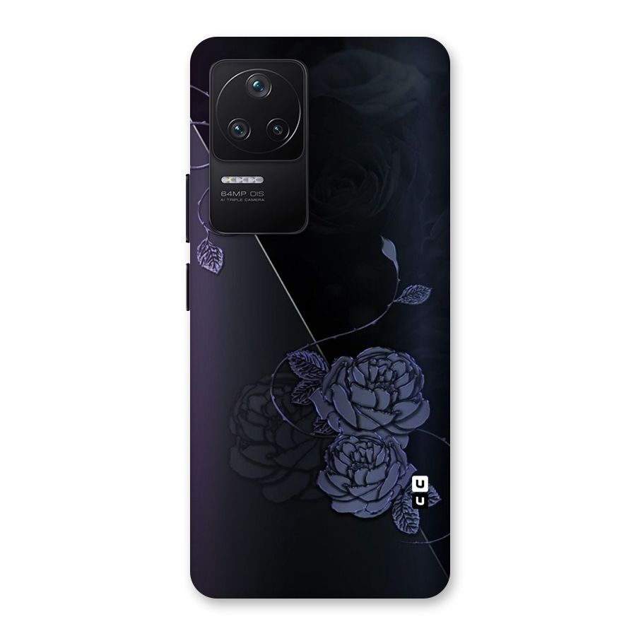 Voilet Floral Design Back Case for Poco F4 5G