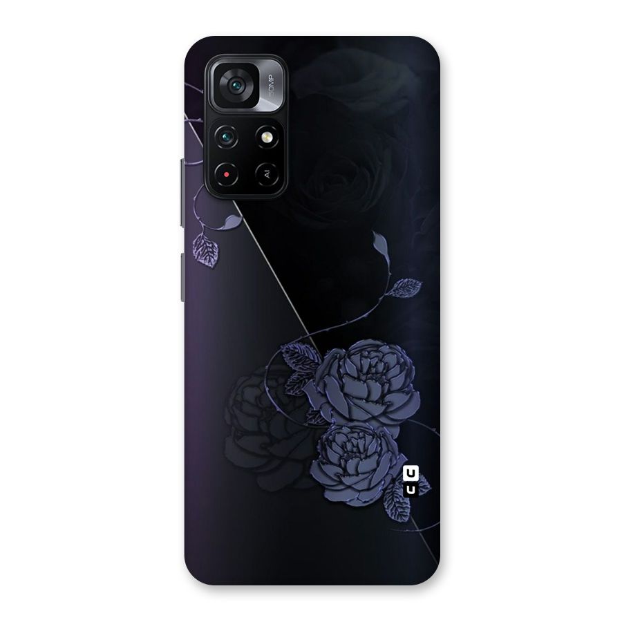 Voilet Floral Design Back Case for Poco M4 Pro 5G