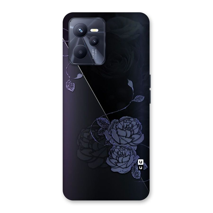 Voilet Floral Design Back Case for Realme C35