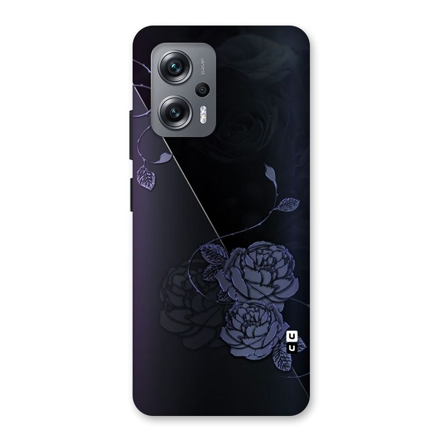 Voilet Floral Design Back Case for Redmi K50i