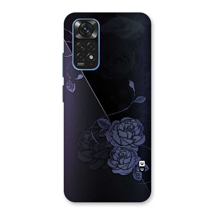 Voilet Floral Design Back Case for Redmi Note 11S
