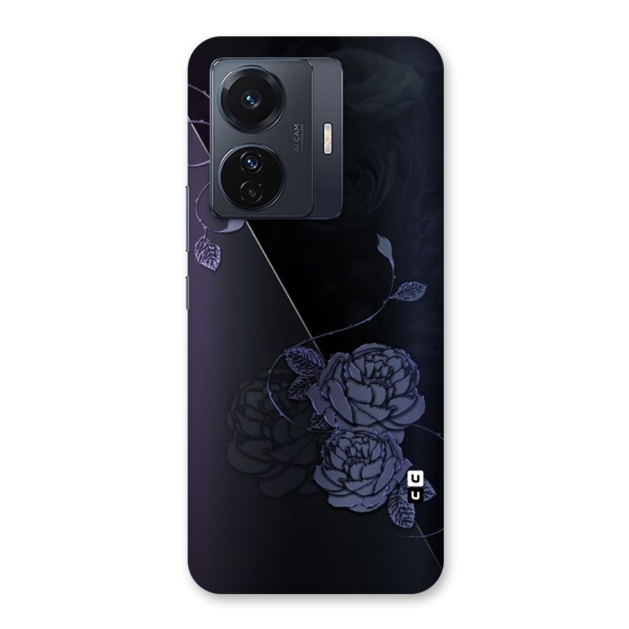 Voilet Floral Design Back Case for Vivo T1 Pro