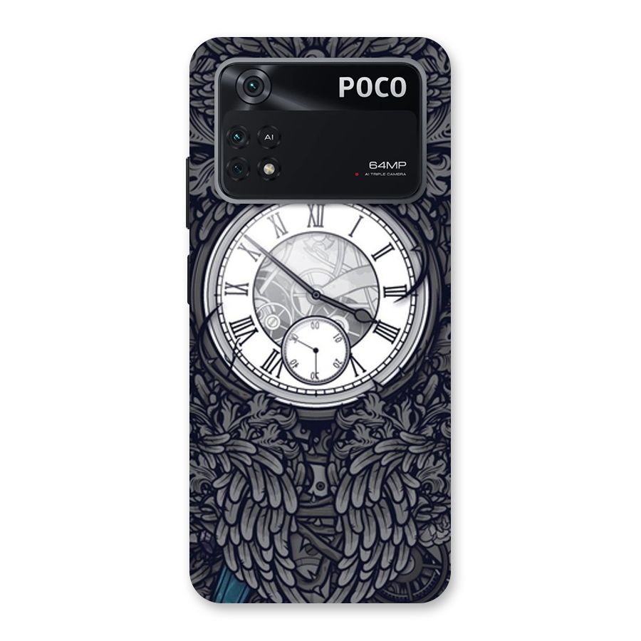 Wall Clock Back Case for Poco M4 Pro 4G