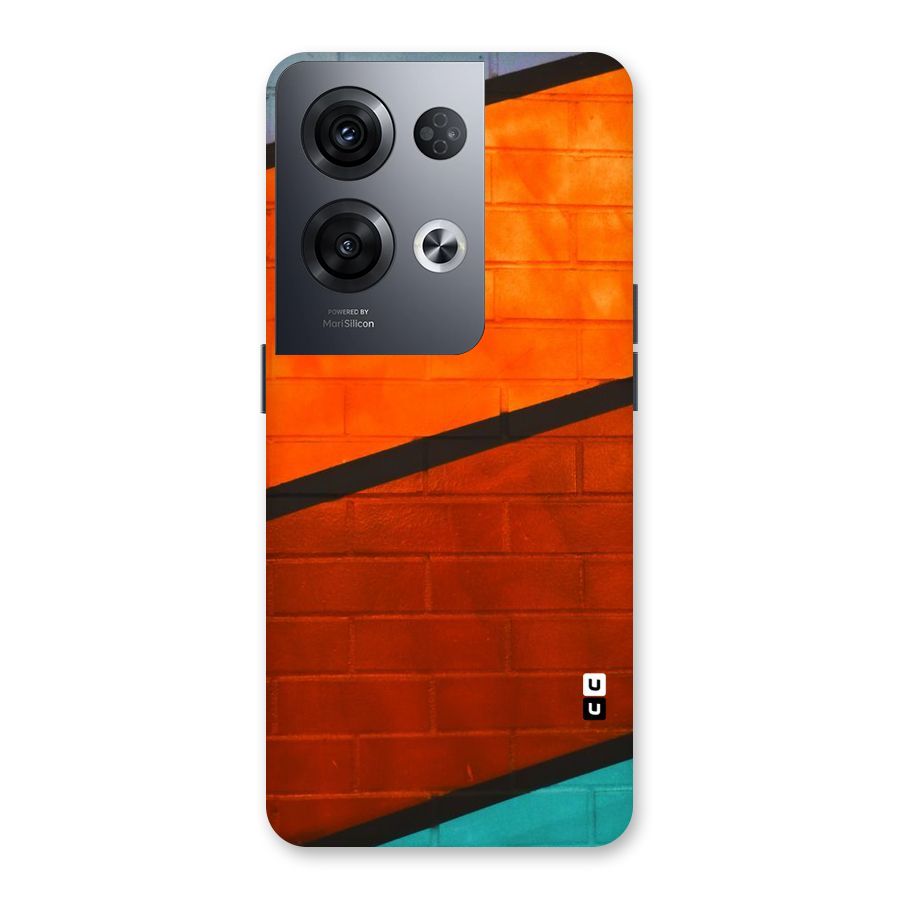 Wall Diagonal Stripes Back Case for Oppo Reno8 Pro 5G