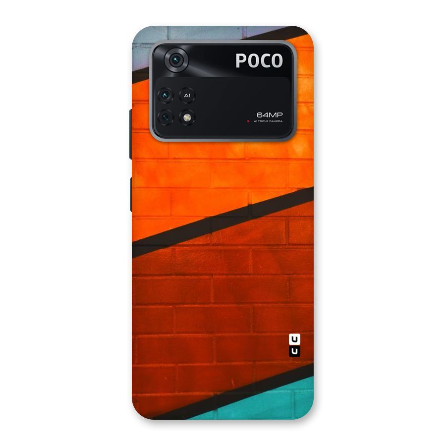 Wall Diagonal Stripes Back Case for Poco M4 Pro 4G