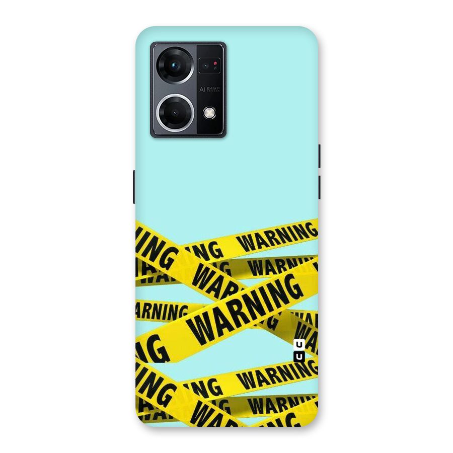 Warning Design Glass Back Case for Oppo F21 Pro 5G