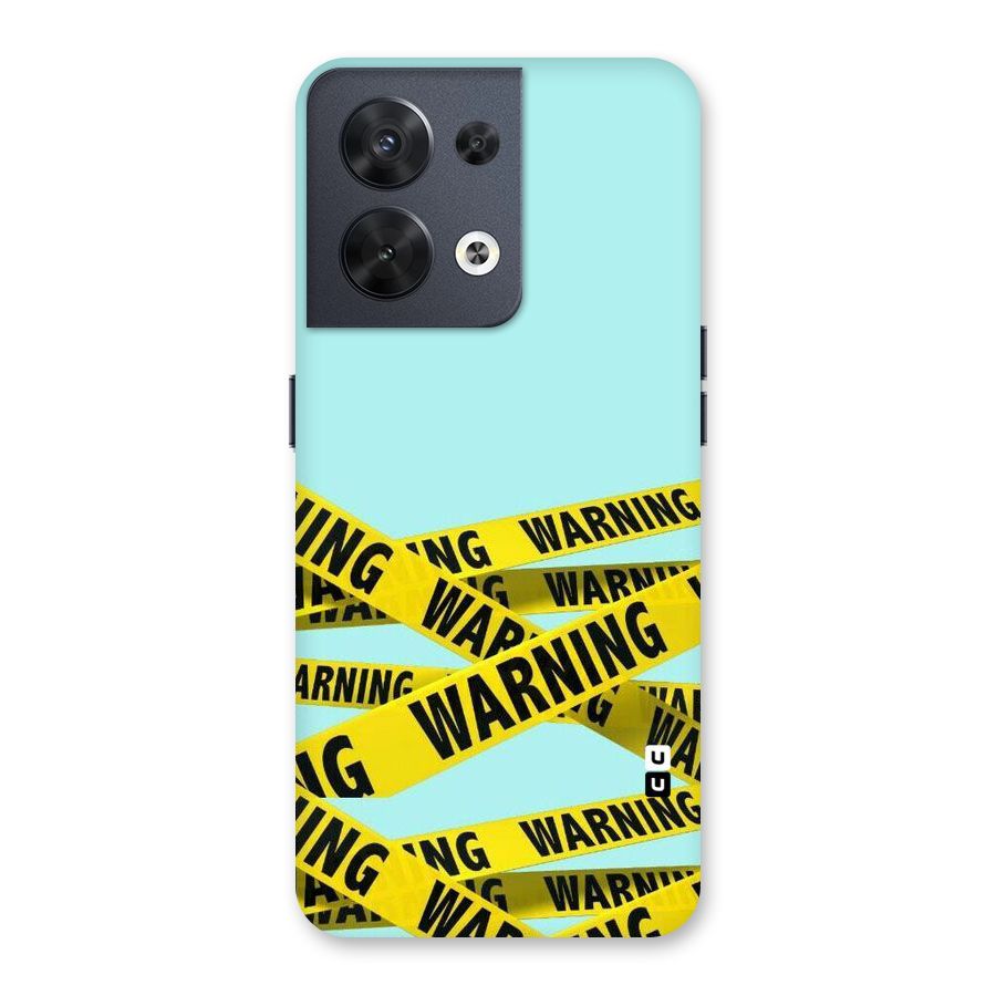 Warning Design Back Case for Oppo Reno8 5G