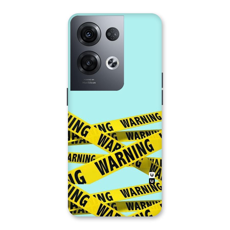 Warning Design Back Case for Oppo Reno8 Pro 5G