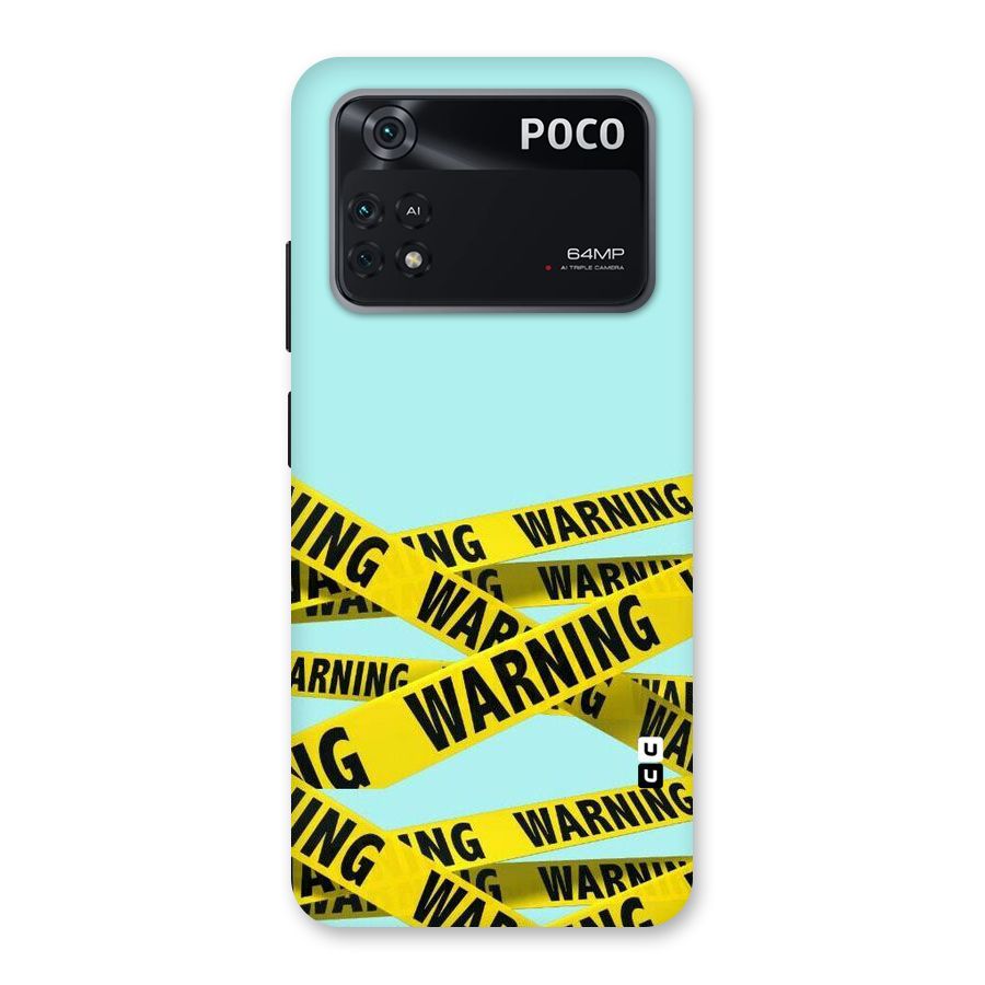 Warning Design Back Case for Poco M4 Pro 4G