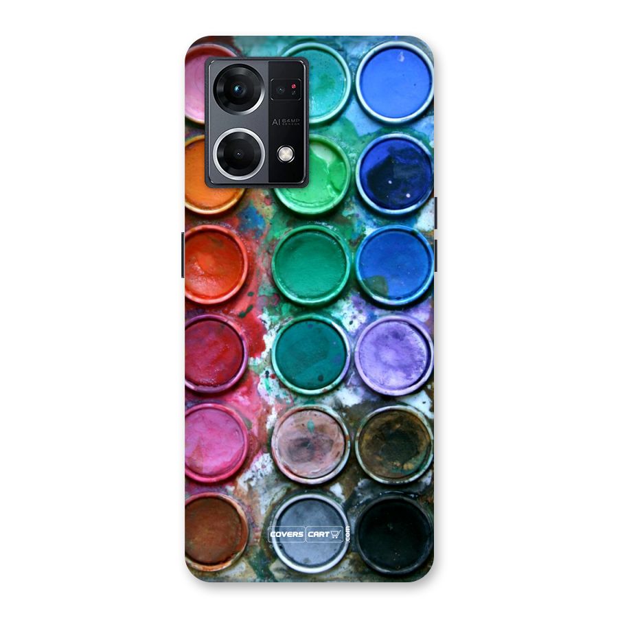 Water Paint Box Glass Back Case for Oppo F21 Pro 5G