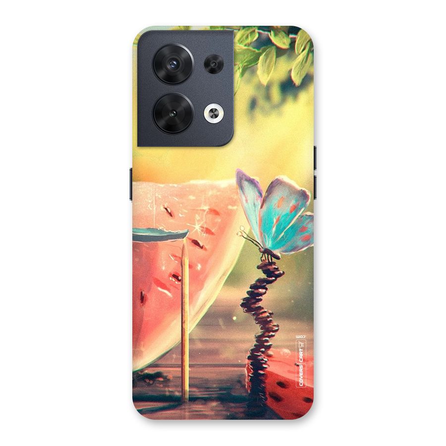 Watermelon Butterfly Back Case for Oppo Reno8 5G