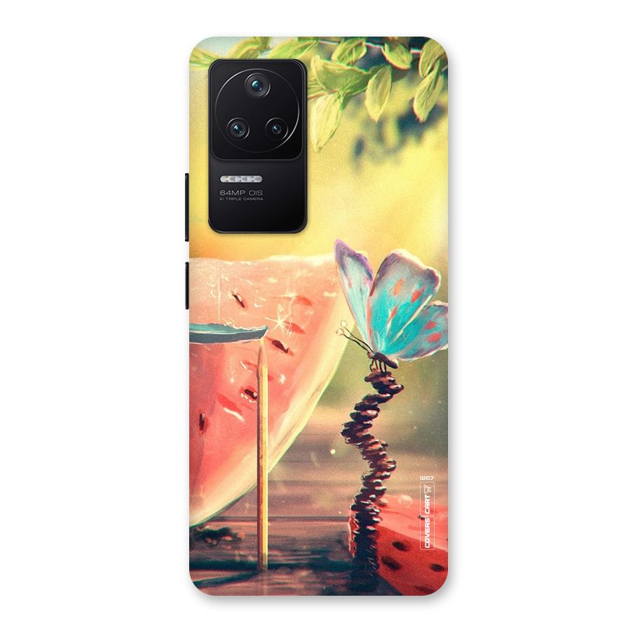 Watermelon Butterfly Back Case for Poco F4 5G