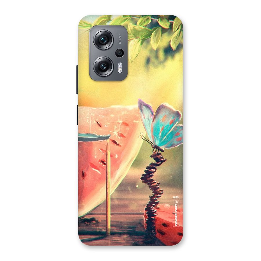 Watermelon Butterfly Back Case for Redmi K50i