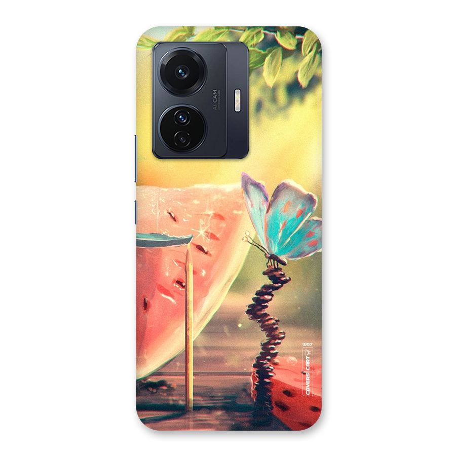 Watermelon Butterfly Back Case for Vivo T1 Pro