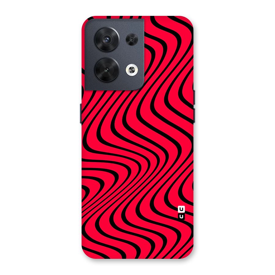 Waves Pattern Print Back Case for Oppo Reno8 5G