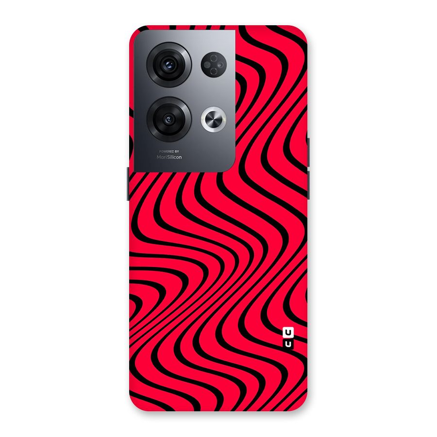 Waves Pattern Print Back Case for Oppo Reno8 Pro 5G