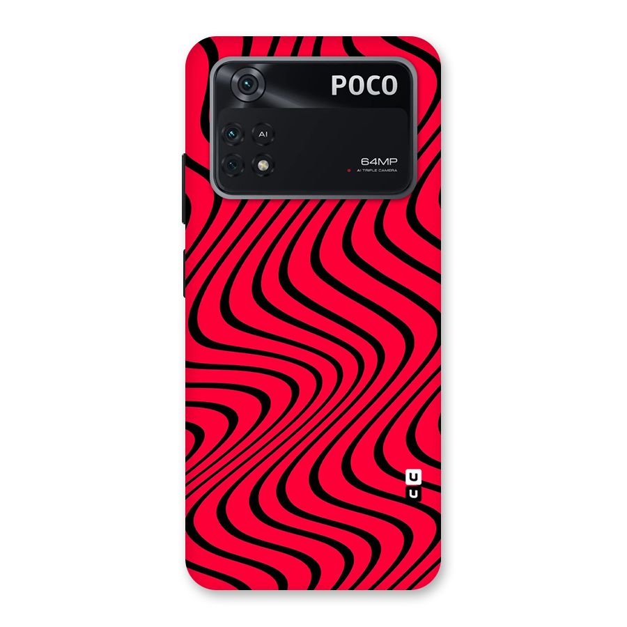 Waves Pattern Print Back Case for Poco M4 Pro 4G