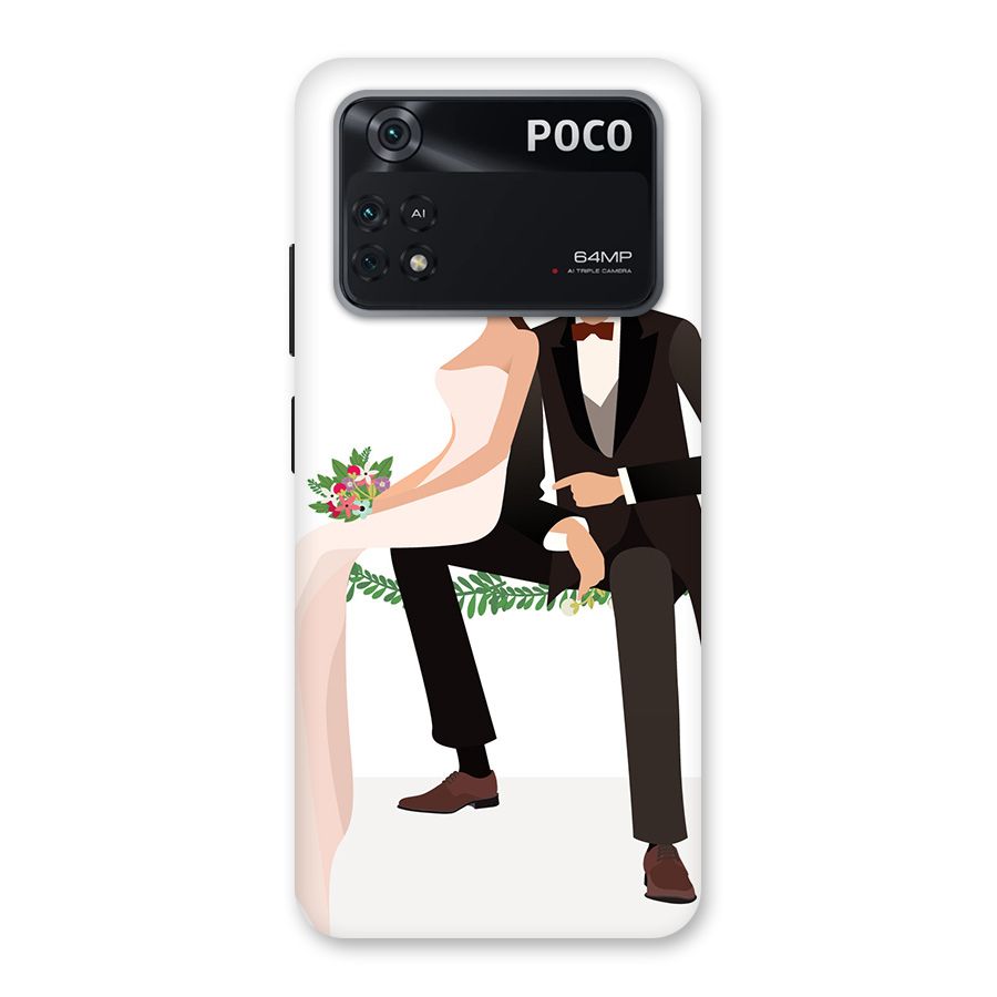 Wedding Couple Back Case for Poco M4 Pro 4G