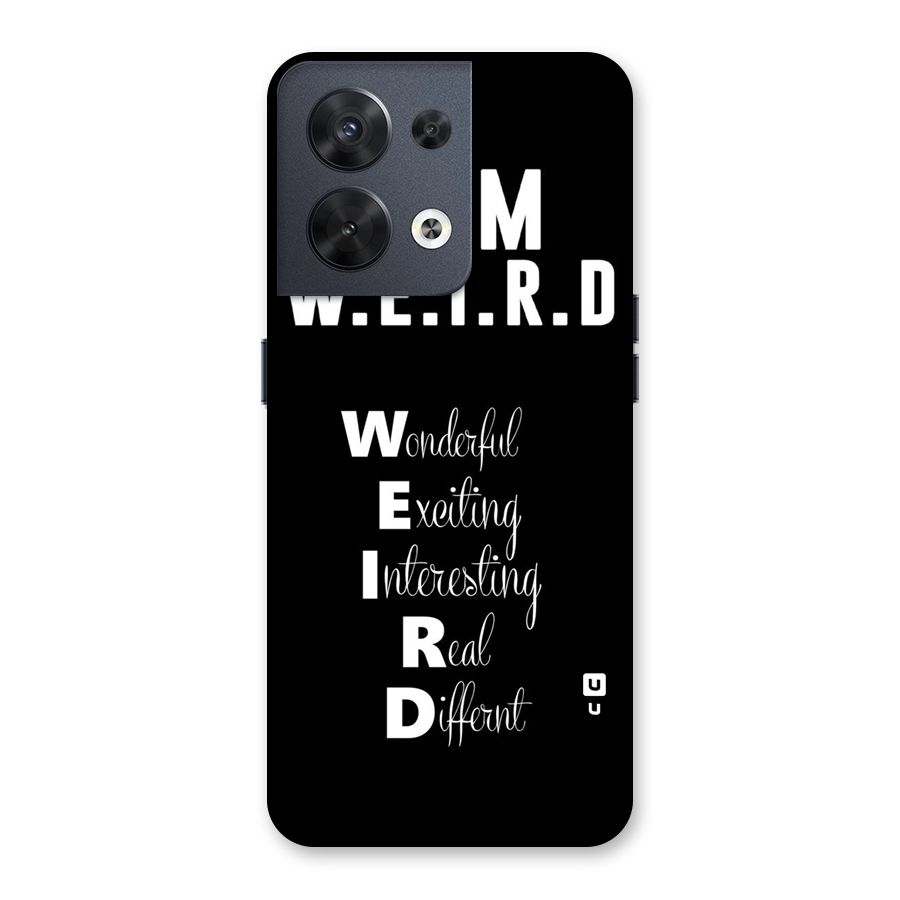 Weird Me Back Case for Oppo Reno8 5G