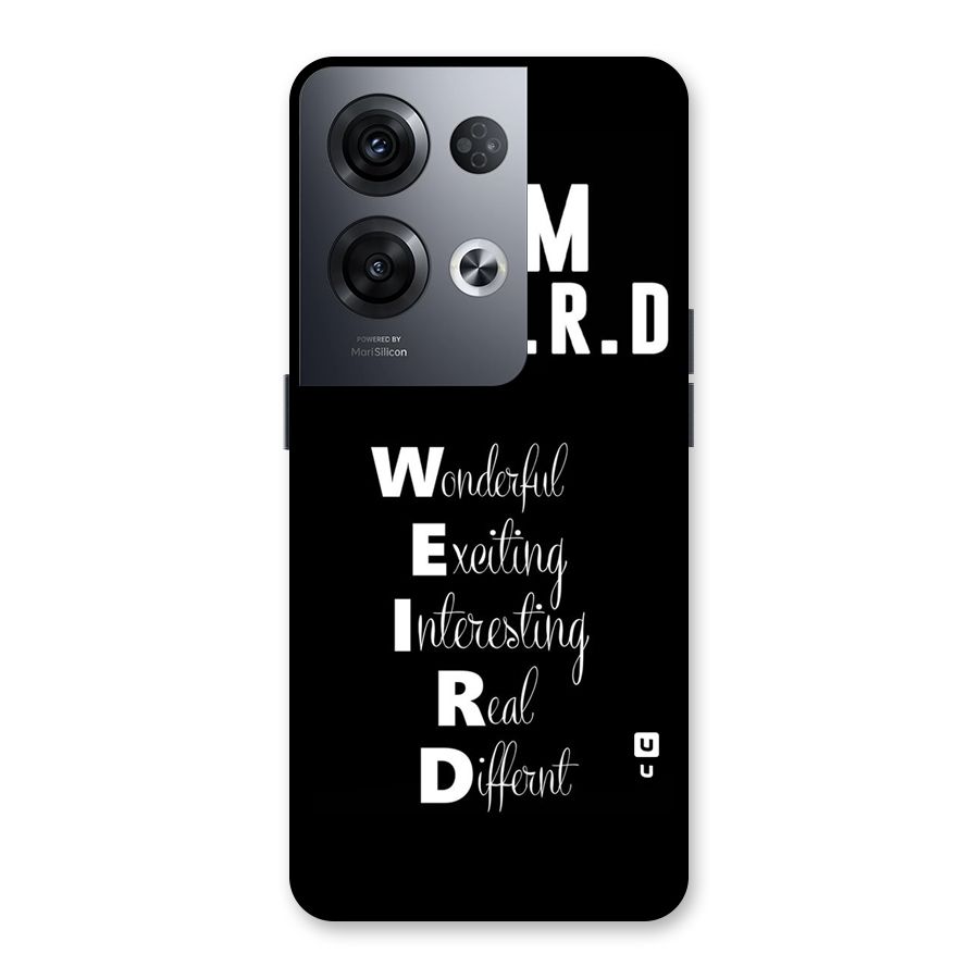 Weird Me Back Case for Oppo Reno8 Pro 5G