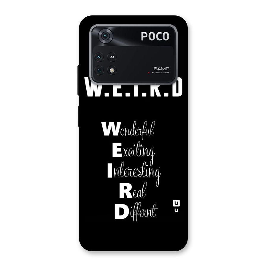Weird Me Back Case for Poco M4 Pro 4G