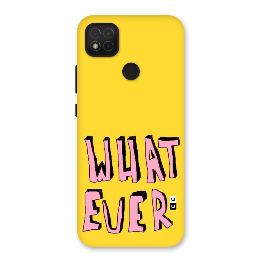 Whatever Yellow Back Case for Redmi 9 Activ