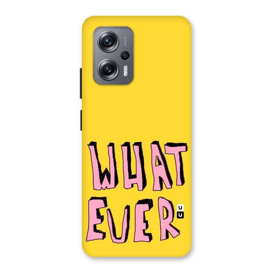 Whatever Yellow Back Case for Redmi K50i