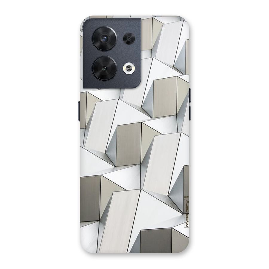 White Abstract Art Back Case for Oppo Reno8 5G