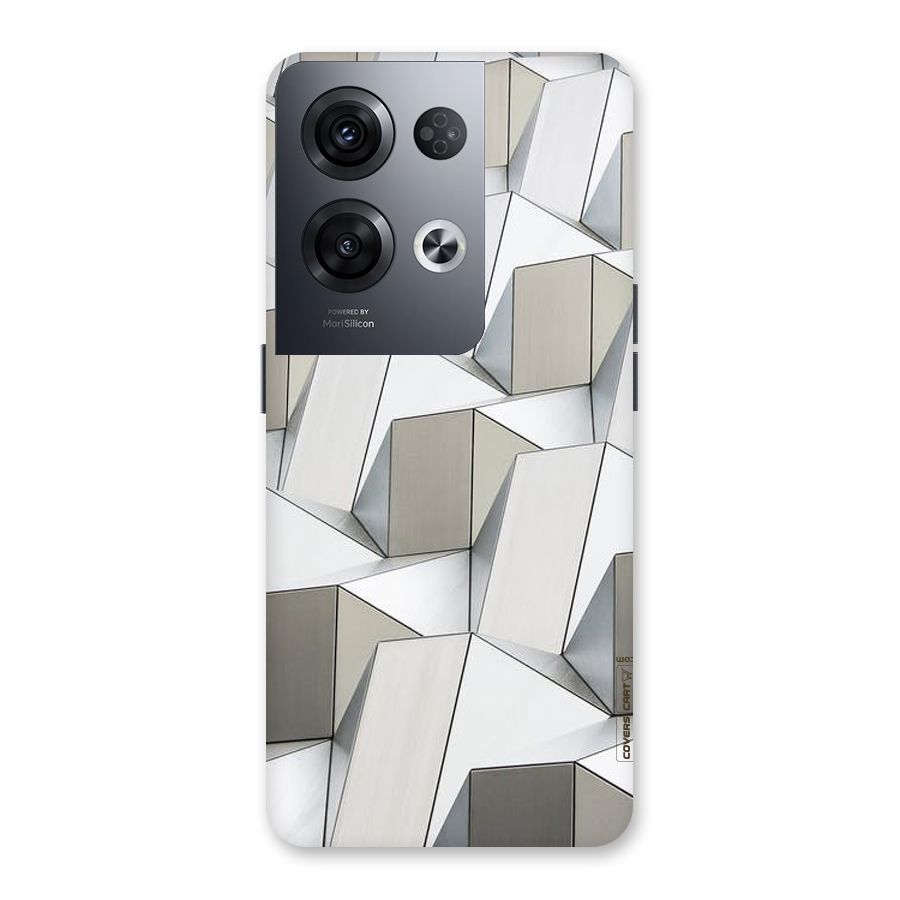 White Abstract Art Back Case for Oppo Reno8 Pro 5G