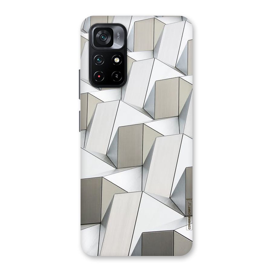 White Abstract Art Back Case for Poco M4 Pro 5G