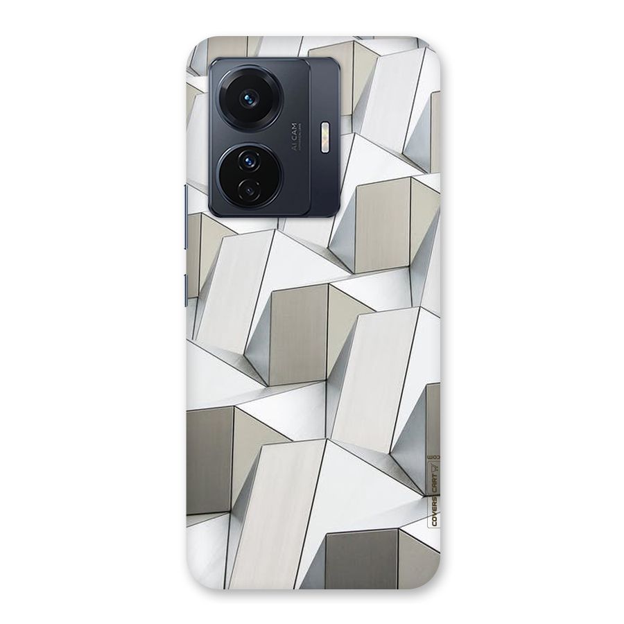 White Abstract Art Back Case for Vivo T1 Pro