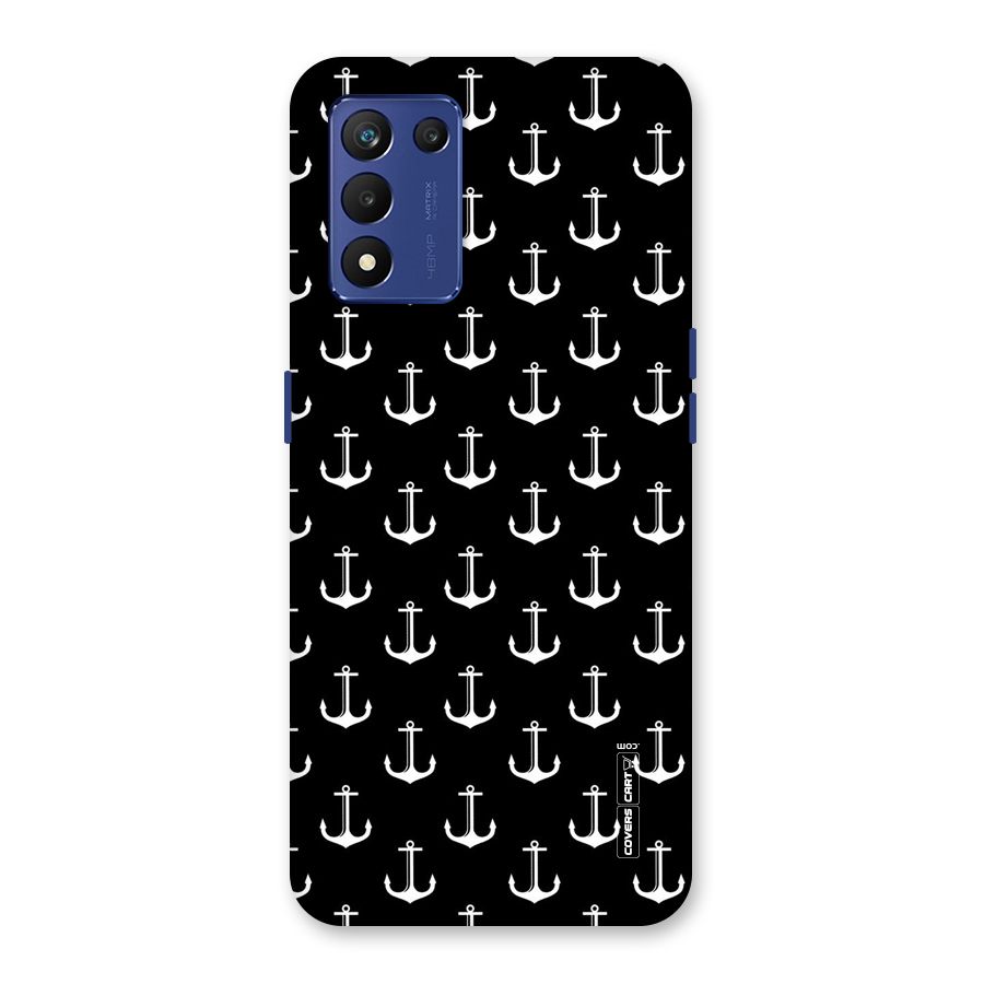 White And Black Anchor Pattern Back Case for Realme 9 5G Speed