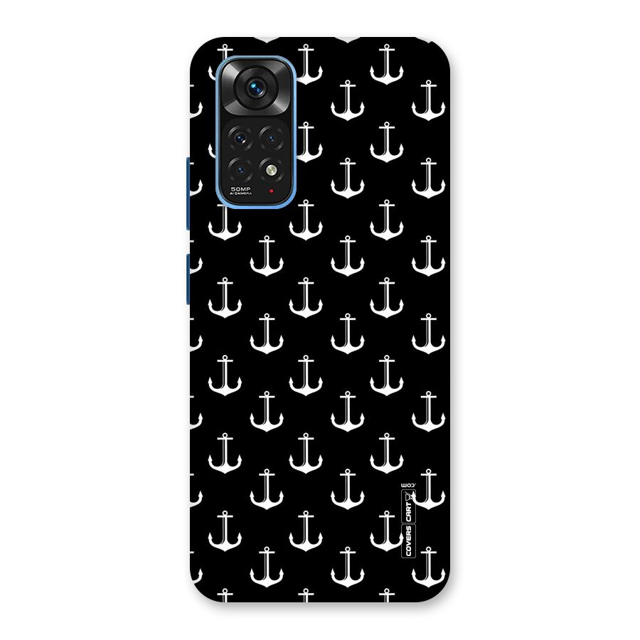 White And Black Anchor Pattern Back Case for Redmi Note 11S