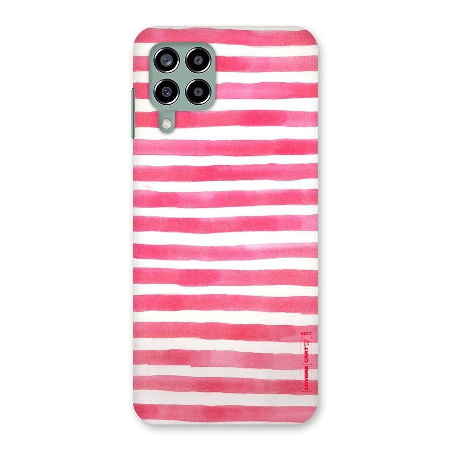 White And Pink Stripes Back Case for Galaxy M33