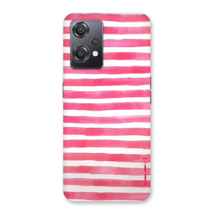 White And Pink Stripes Back Case for OnePlus Nord CE 2 Lite 5G