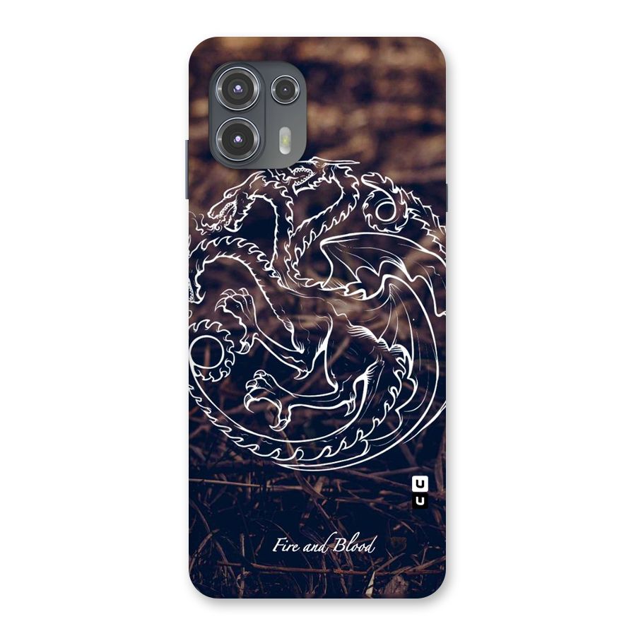 White Circle Back Case for Motorola Edge 20 Fusion