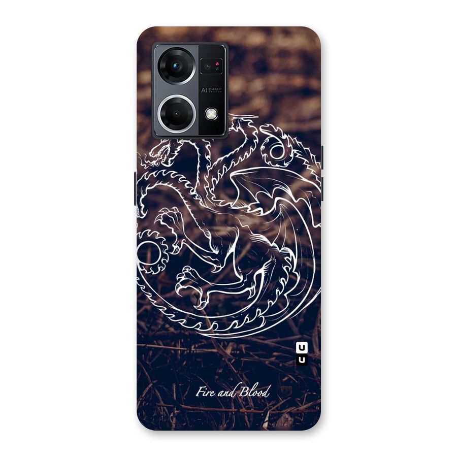 White Circle Glass Back Case for Oppo F21 Pro 5G