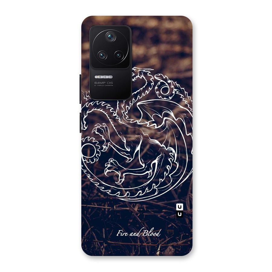 White Circle Back Case for Poco F4 5G