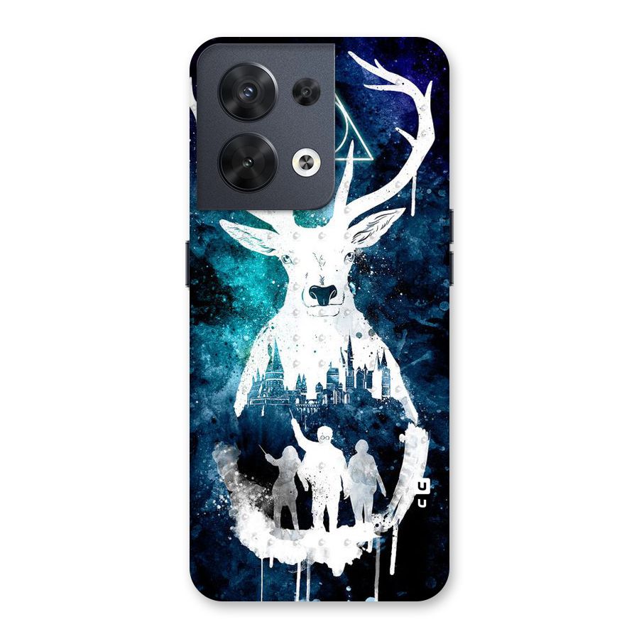 White Deer Back Case for Oppo Reno8 5G