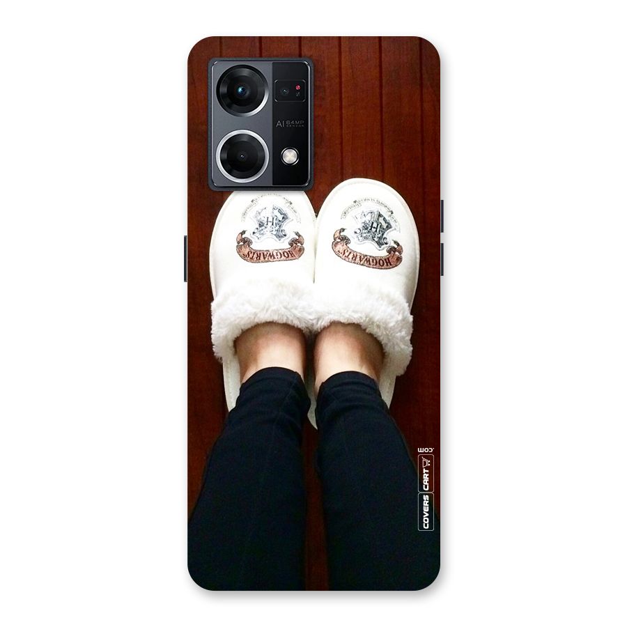 White Feets Glass Back Case for Oppo F21 Pro 5G