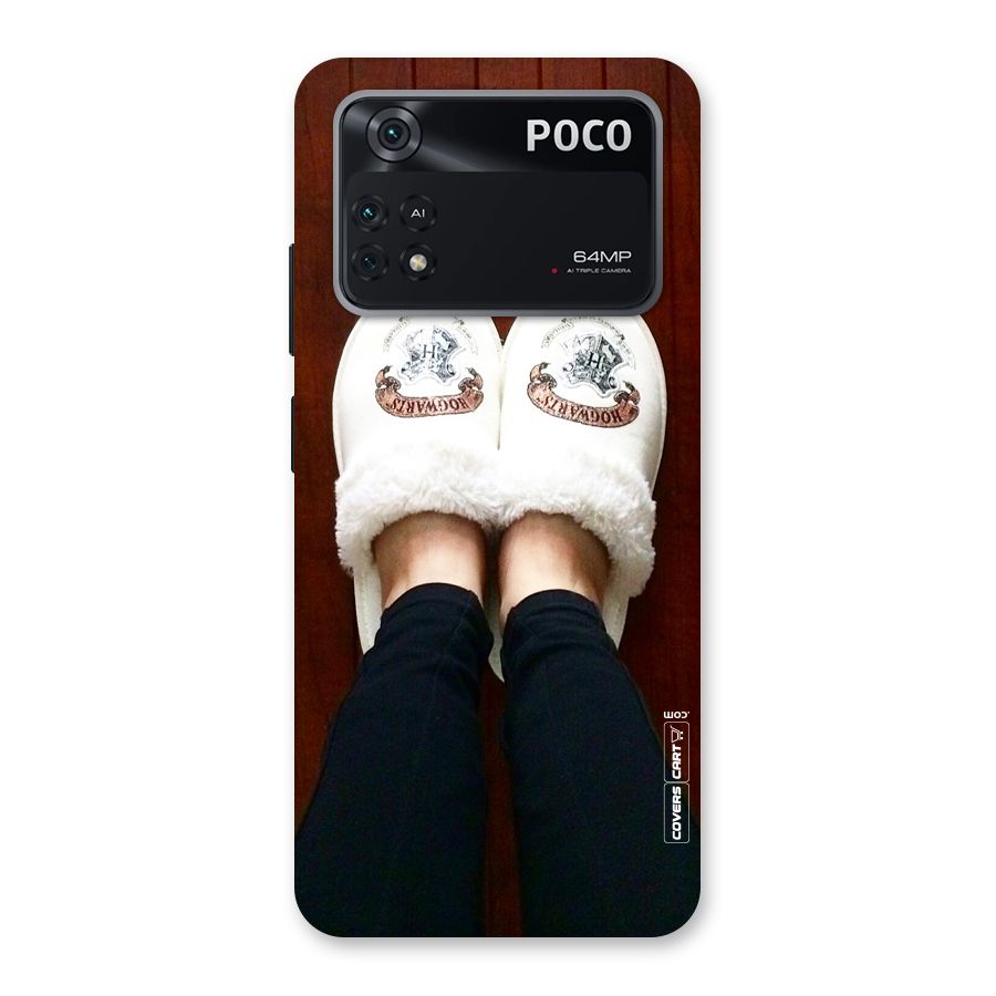 White Feets Back Case for Poco M4 Pro 4G
