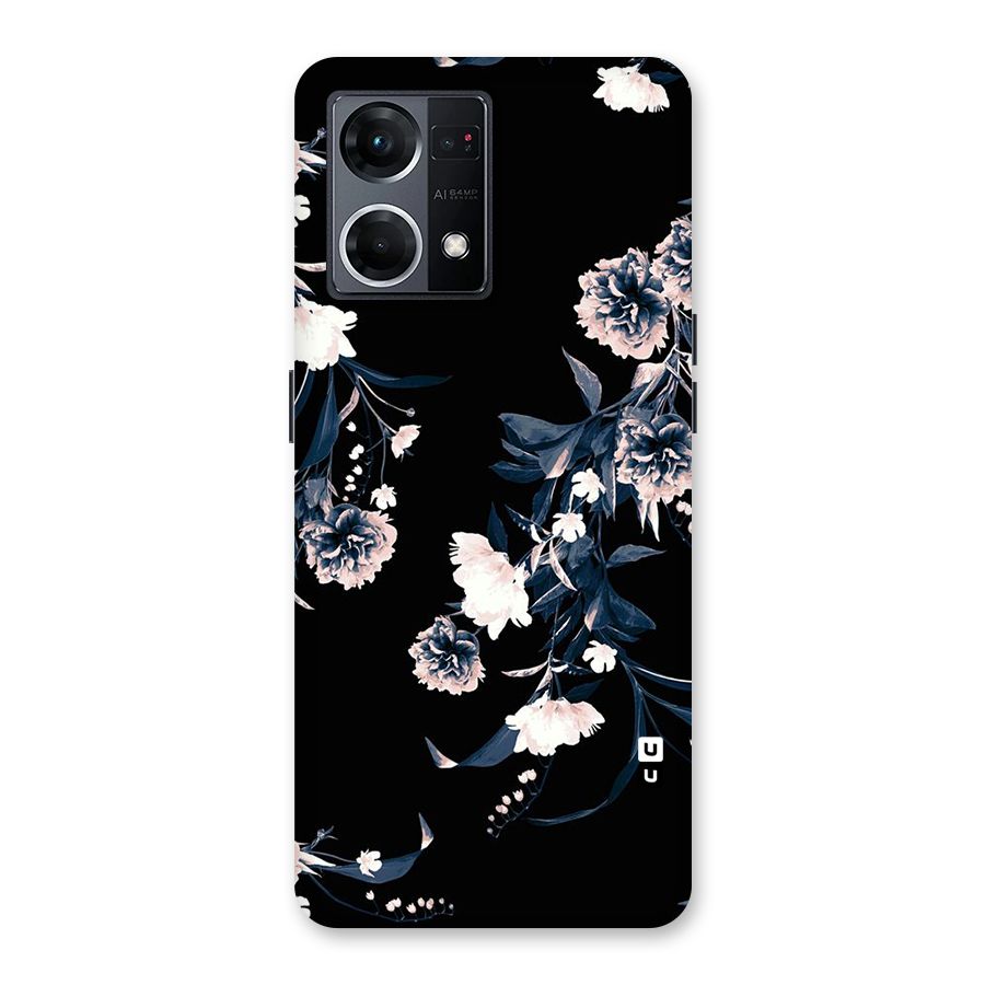 White Flora Glass Back Case for Oppo F21 Pro 5G